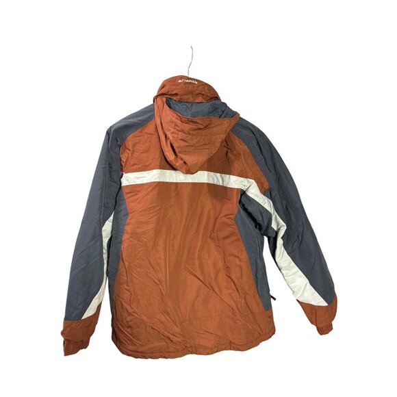 Columbia Sportswear Mens Jacket Trail Parka Size L Brown Gray White Winter Ski - Picture 5 of 9